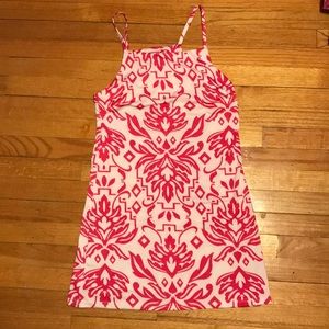 swimsuit  cover up size medium white and pink